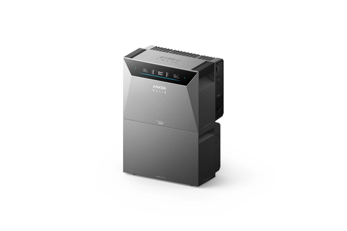 Anker SOLIX Solarbank 4 E5000 Pro gestapeld op een BP5000 uitbreidingsaccu