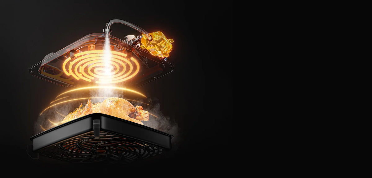 Stoom en hete lucht in de Xiaomi Mijia Smart Steam Air Fryer 7L