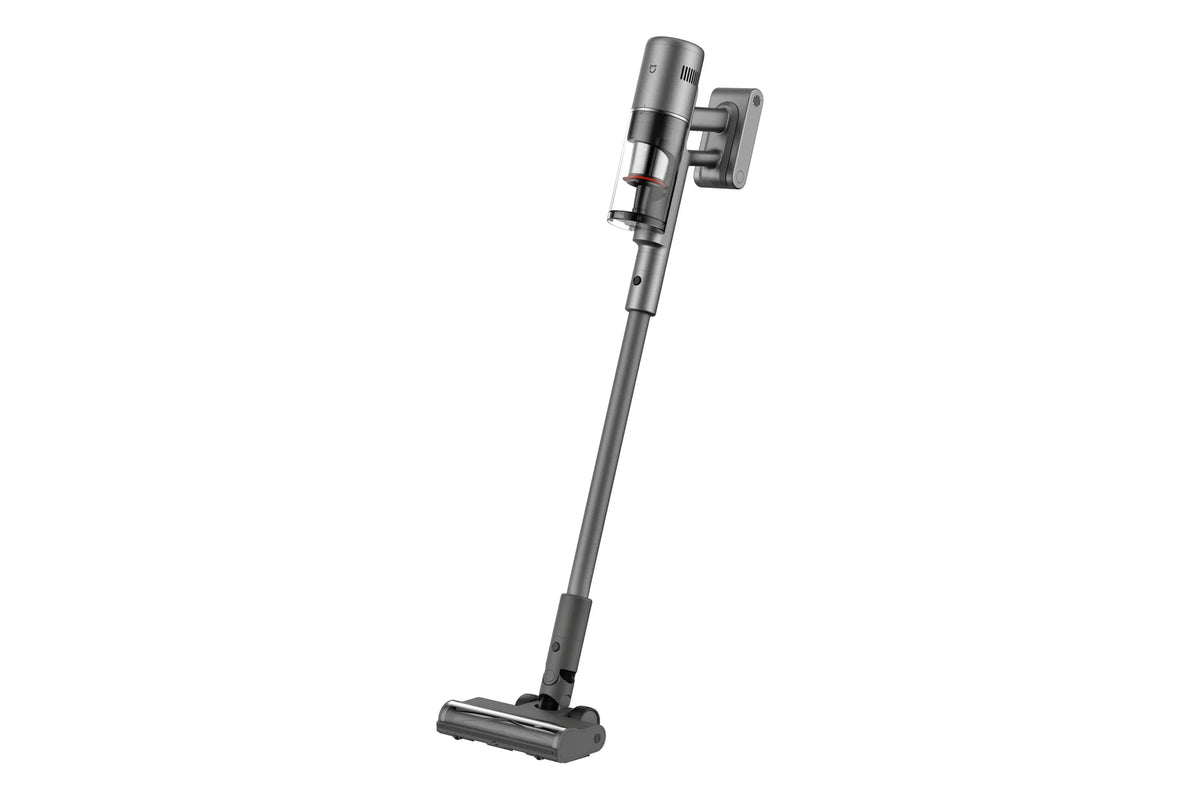 Xiaomi Mijia Vacuum Cleaner 4 Pro schuin van links op een witte achtergrond