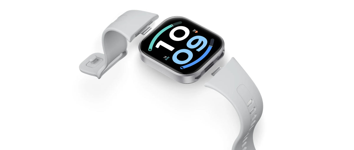 Xiaomi Redmi Watch 6 Active in Matte Silver met losgeklikt bandje