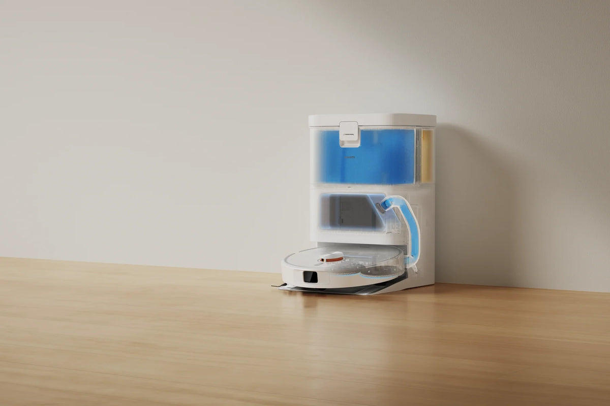 Xiaomi Robot Vacuum H50 in het station met schoonwatertank