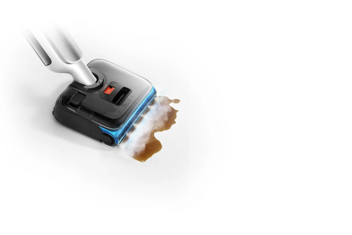Stoom van de Xiaomi Truclean 5 Pro op ingedroogde vlekken