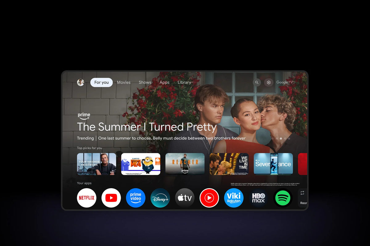Startscherm van Google TV op de Xiaomi TV Stick HD (2nd Gen)