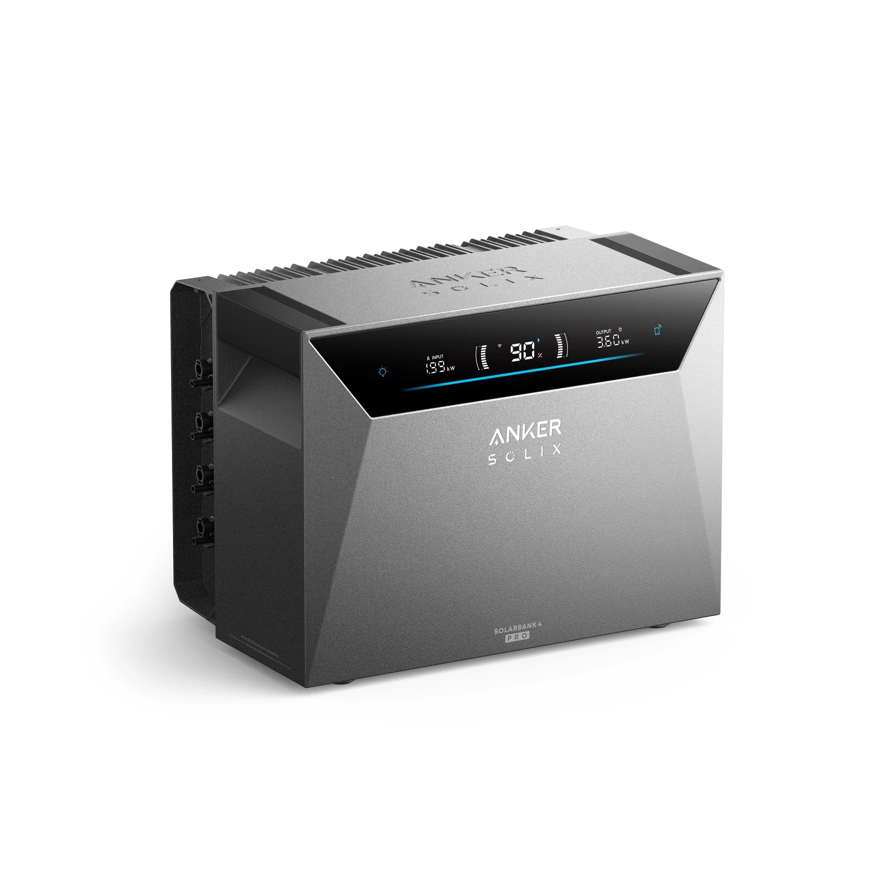Anker SOLIX Solarbank 4 E5000 Pro thuisbatterij schuin van voren op witte achtergrond