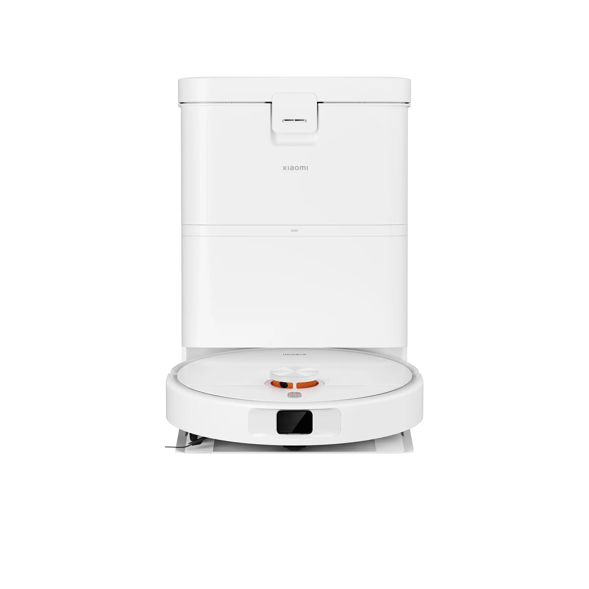 Xiaomi Robot Vacuum H50 met zelfreinigend station, vooraanzicht op witte achtergrond