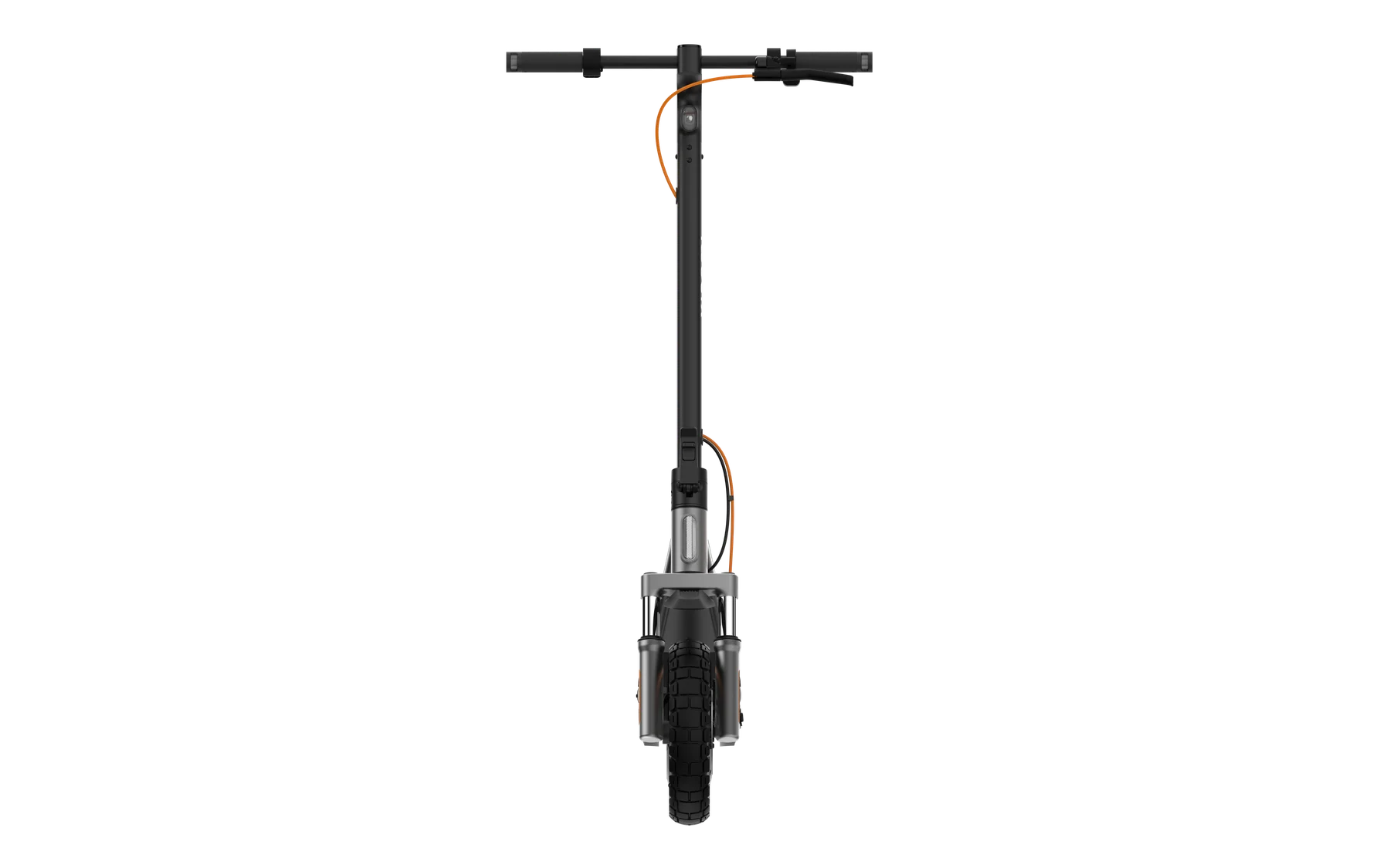 Vooraanzicht van de Xiaomi Electric Scooter 6 Pro op witte achtergrond