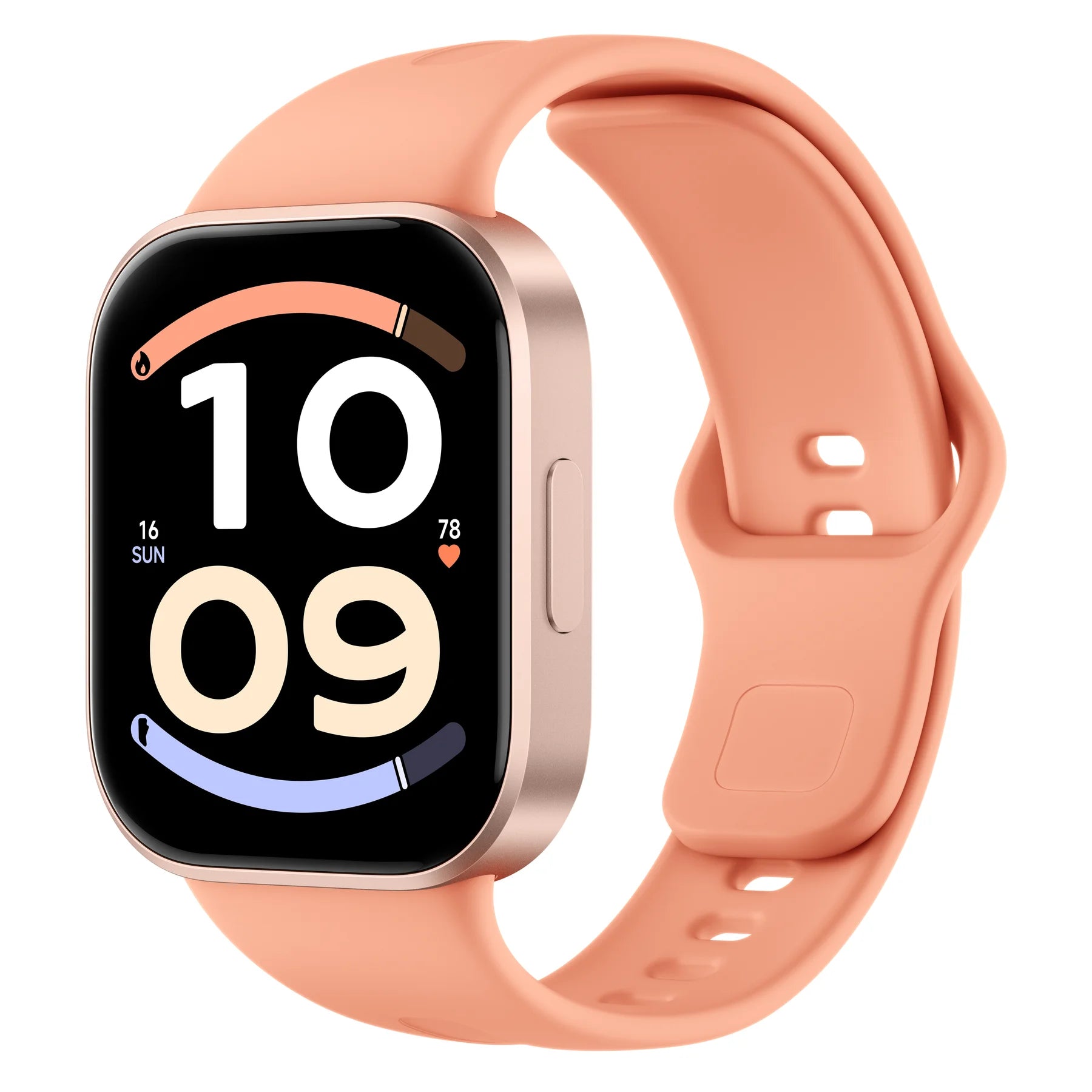Xiaomi Redmi Watch 6 Active in Sunset Orange schuin van links