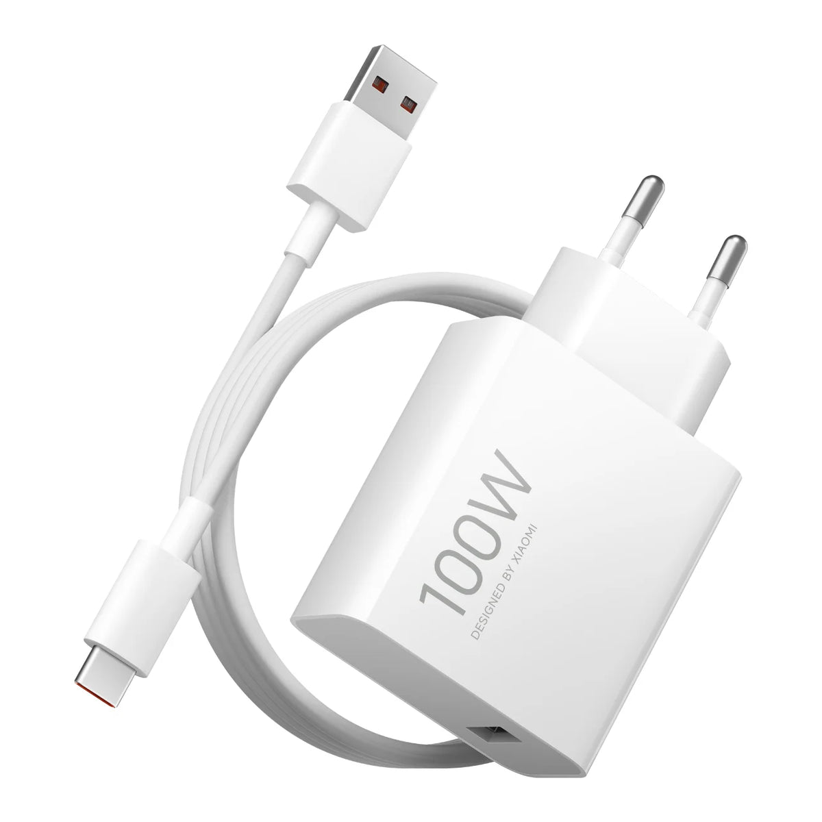 Xiaomi 100W Charging Combo (Type-A) met de opgerolde USB-A naar USB-C kabel