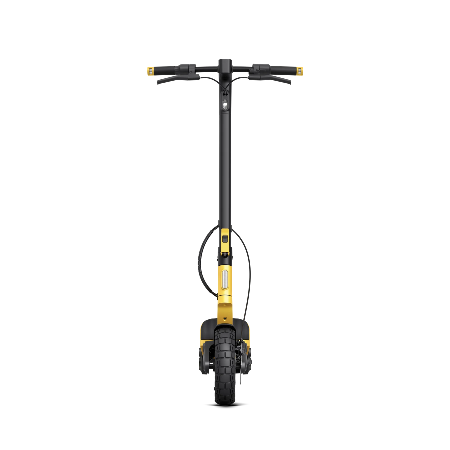 Vooraanzicht van de Xiaomi Electric Scooter 6 Ultra op witte achtergrond