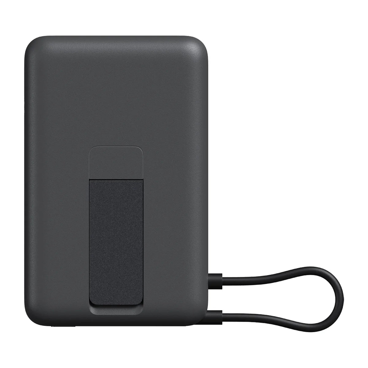 Achterkant van de Xiaomi Magnetic Power Bank 10000 met de ingeklapte standaard