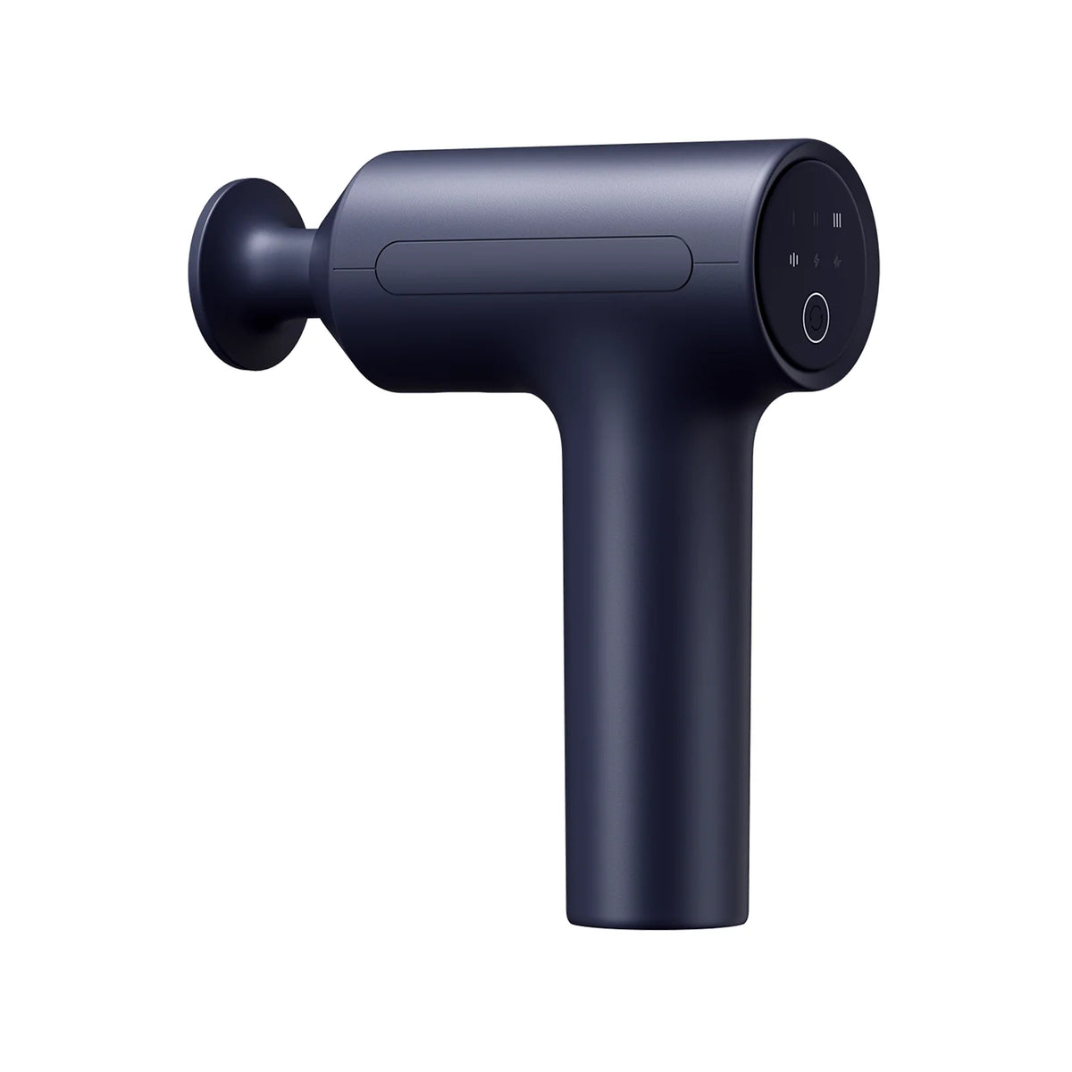 Xiaomi Massage Gun 2 schuin van links, met de platte kop naar voren