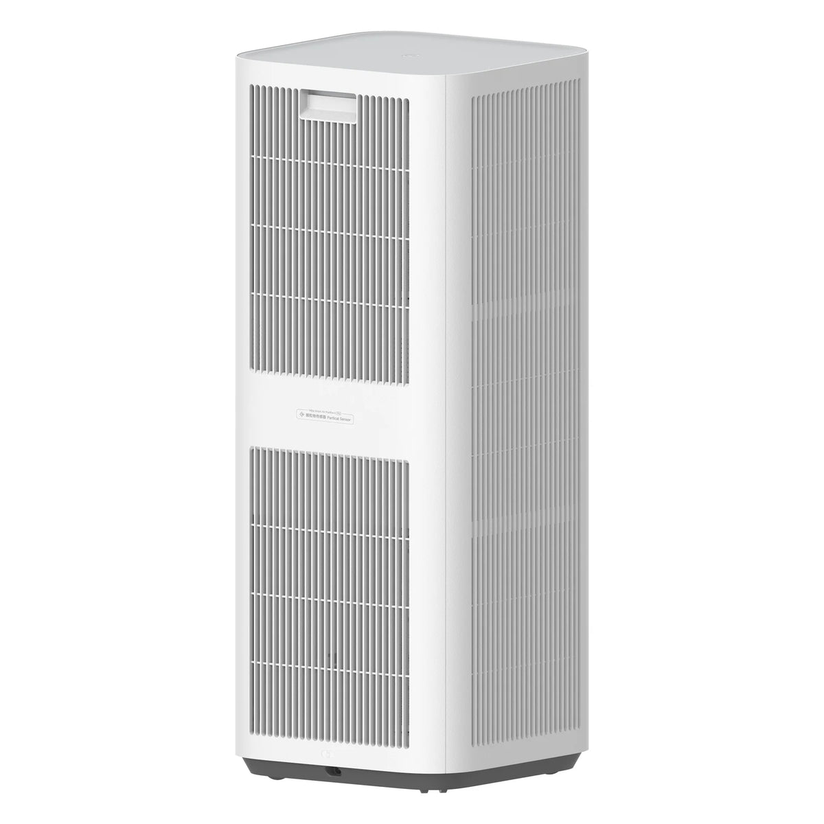 De Xiaomi Mijia Smart Air Purifier 6 Plus schuin van links met de luchtinlaat aan de zijkant