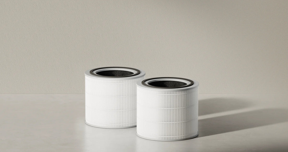 Set van twee Xiaomi Mijia Smart Air Purifier Max Filter op tafel
