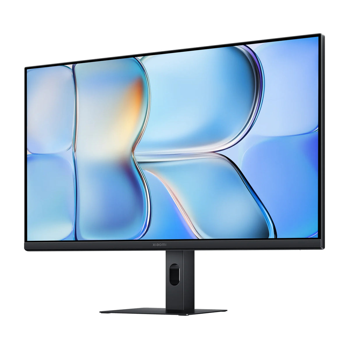 Xiaomi Monitor A27i 2026 schuin van links gezien, met 27 inch beeld en dunne randen