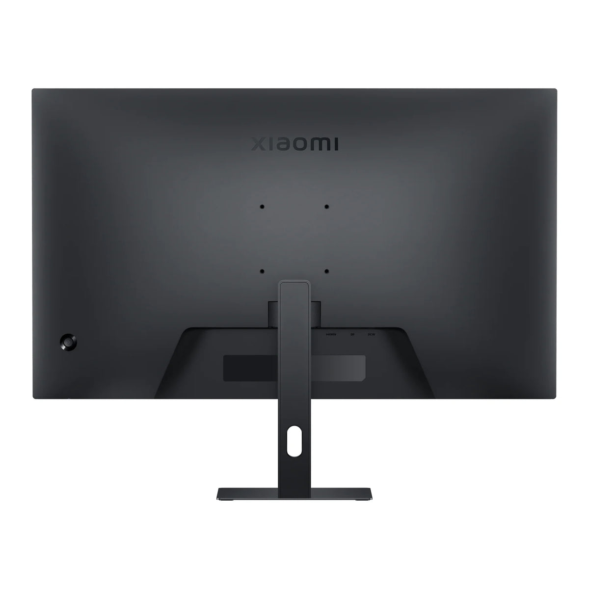 Achterkant van de Xiaomi 2K Monitor A27Qi 2026 met de VESA-gaten en de voet