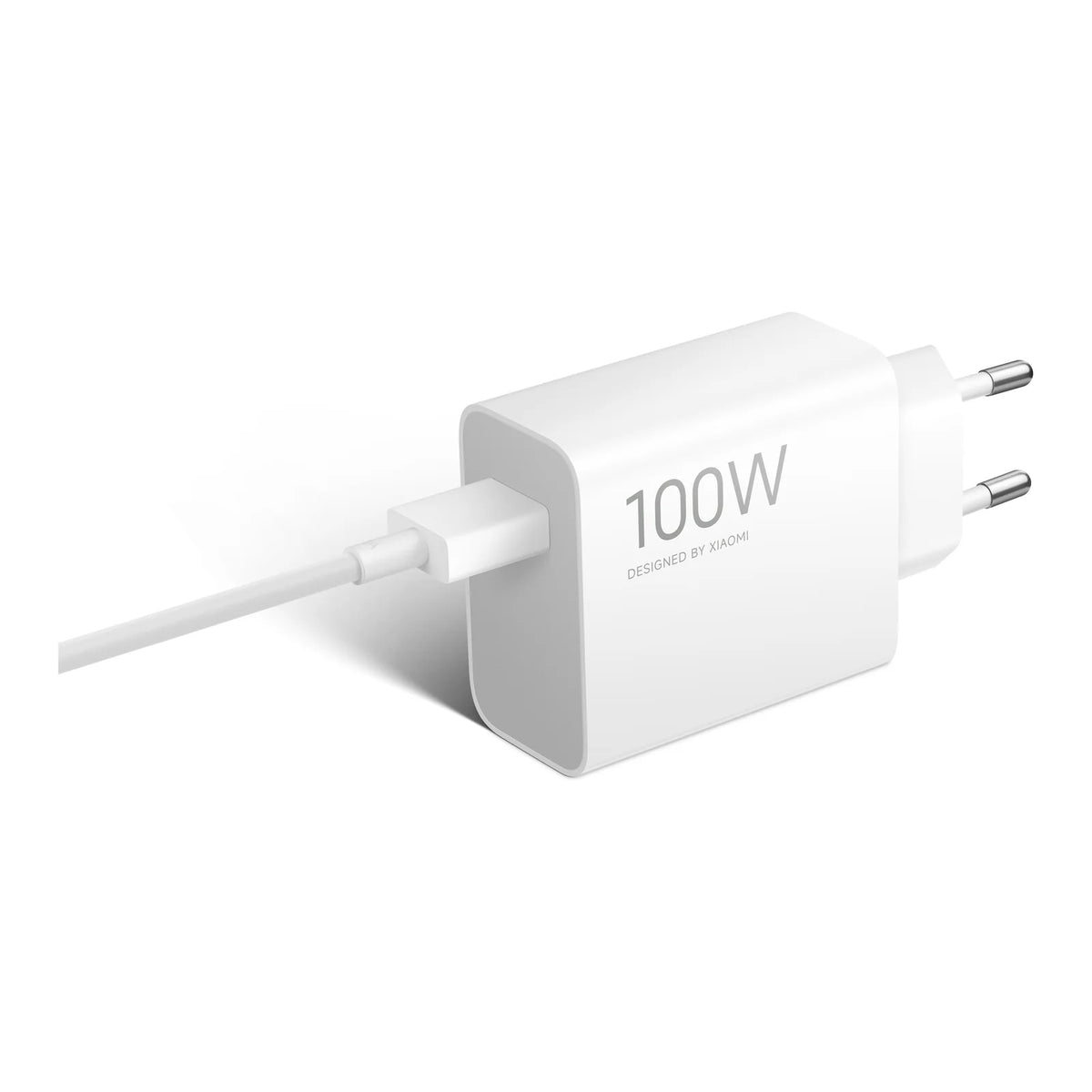 De Xiaomi 100W Charging Combo (Type-A) met de kabel in de USB-A poort