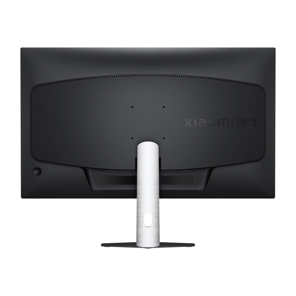 Achterkant van de Xiaomi Gaming Monitor G27i 2026 met de witte voet en de VESA-gaten