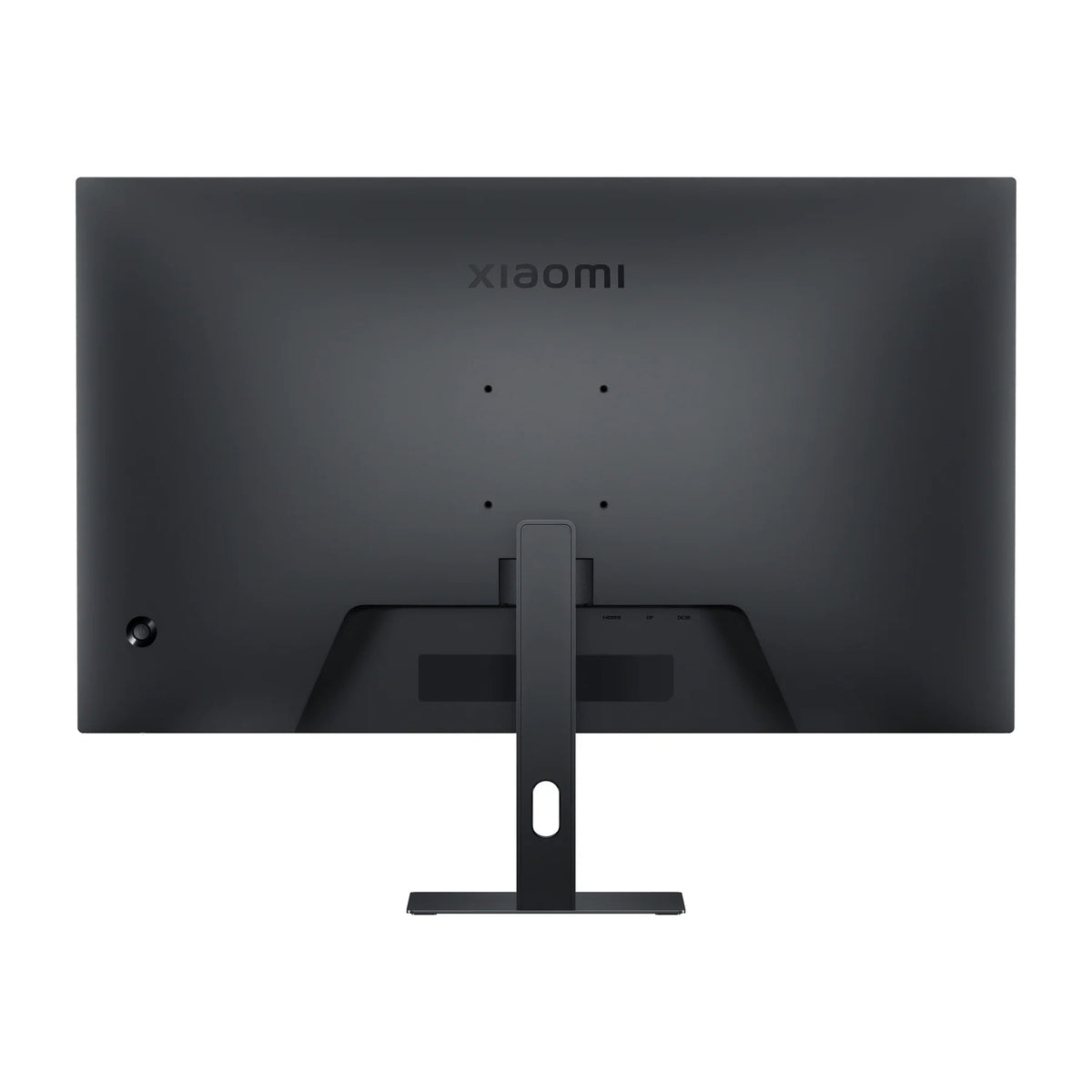 Achterkant van de Xiaomi Monitor A27i 2026 met de voet en de VESA-gaten
