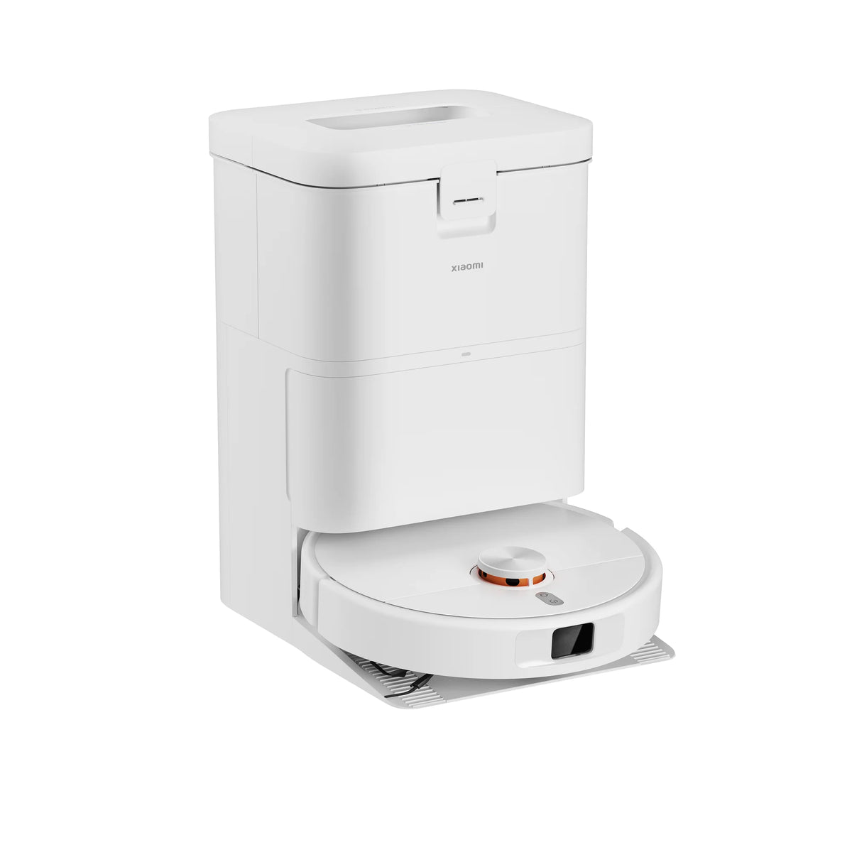Station en robot van de Xiaomi Robot Vacuum H50 schuin van rechts