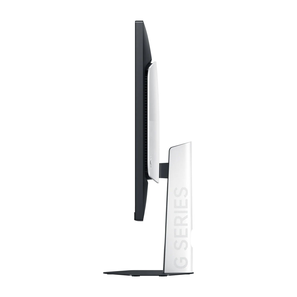 Zijkant van de Xiaomi 2K Gaming Monitor G27Qi 2026, met de dunne behuizing en de witte voet