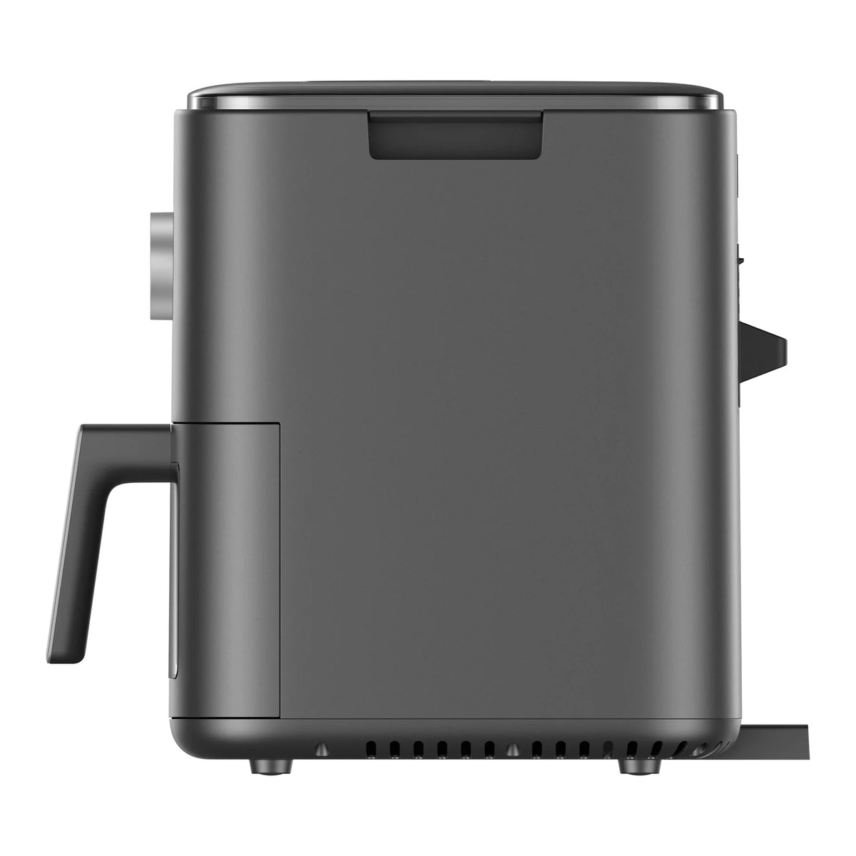 Rechterzijde van de Xiaomi Mijia Smart Steam Air Fryer 7L met de handgreep van de mand