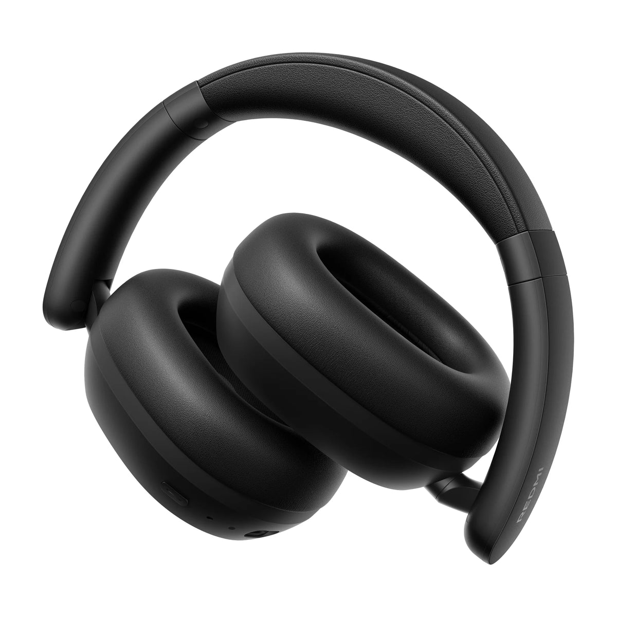 Opgevouwen Xiaomi Redmi Headphones Neo in zwart, met de oorschelpen naar binnen gedraaid
