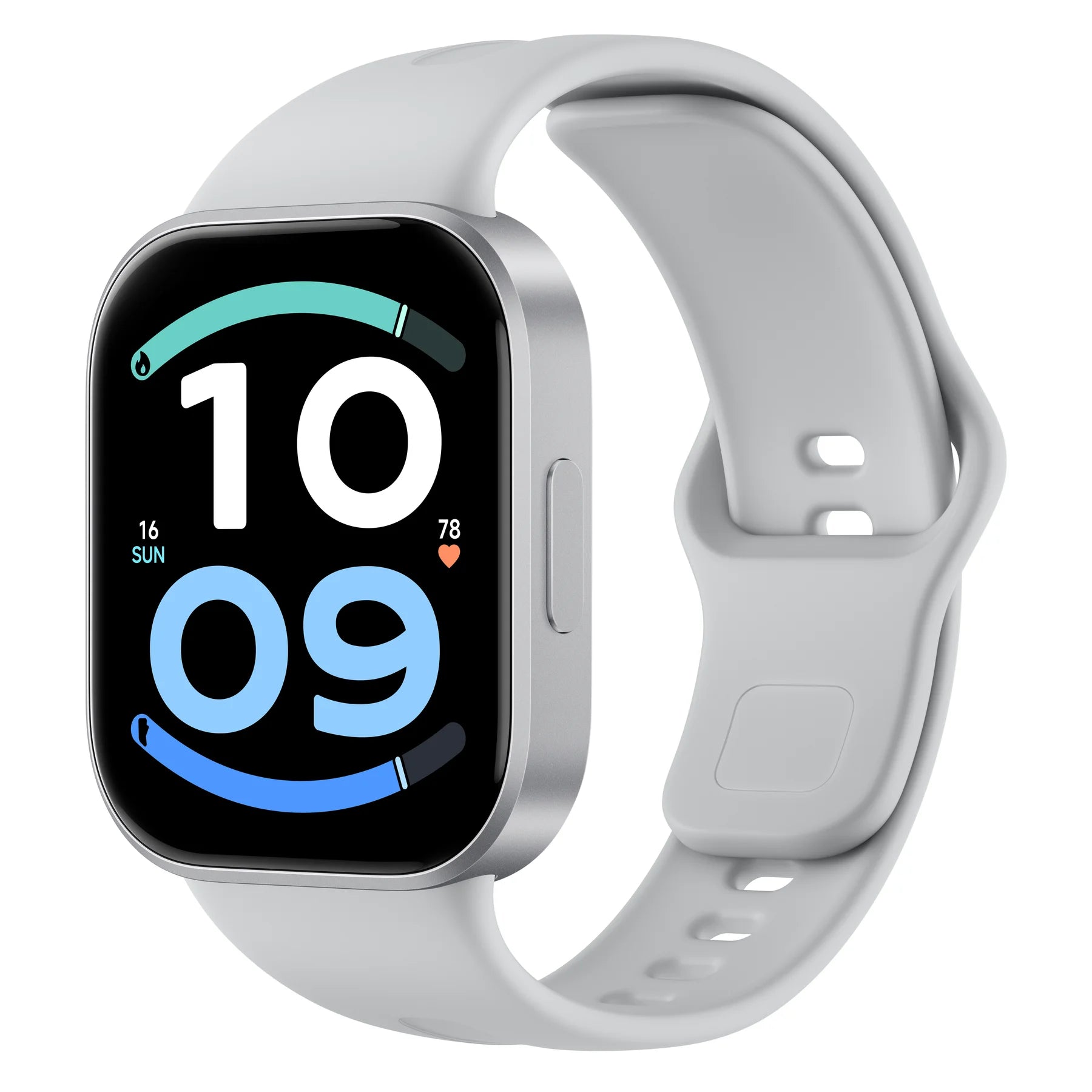 Xiaomi Redmi Watch 6 Active in Matte Silver schuin van links