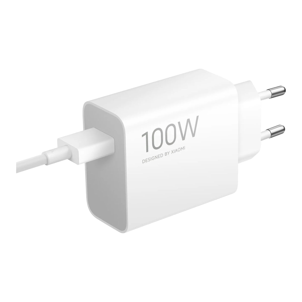 Xiaomi 100W Charging Combo (Type-A) schuin van voren op een witte achtergrond