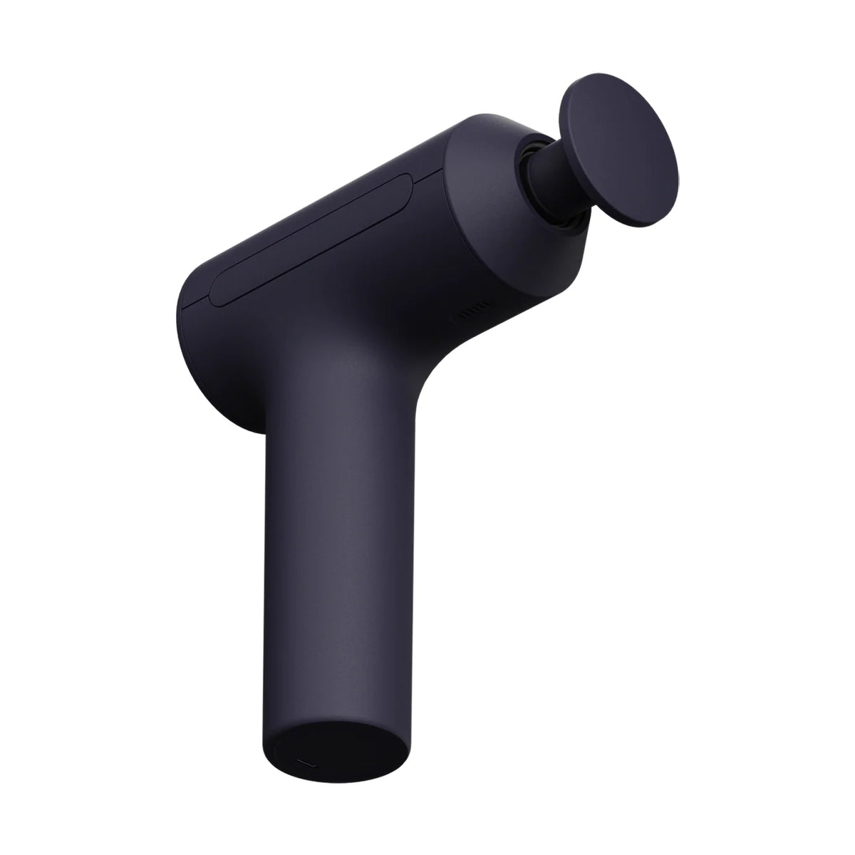Xiaomi Massage Gun 2 schuin van voren, met de opzetkop omhoog