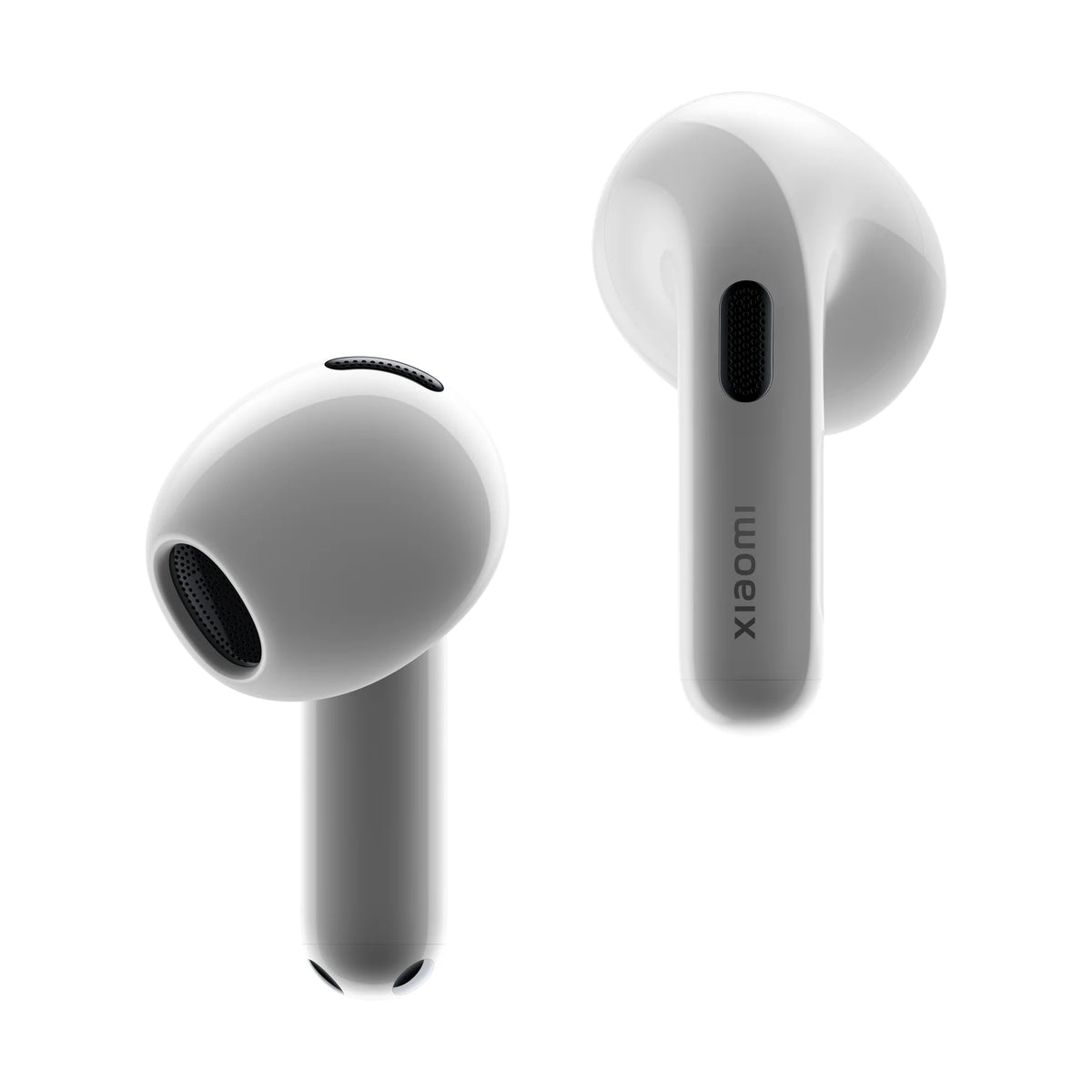 Witte oordopjes van de Xiaomi Buds 6 naast elkaar