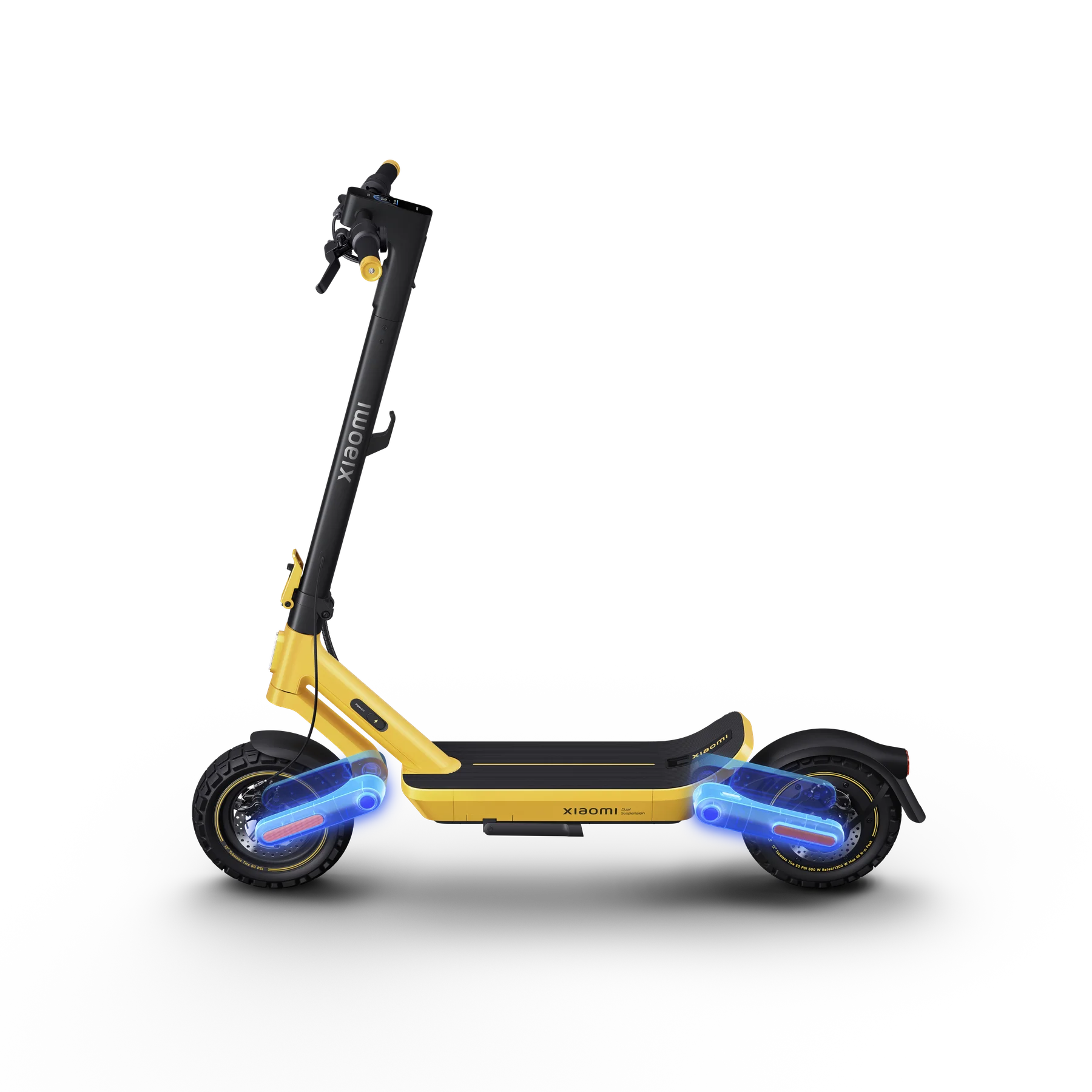 Swingarm vering voor en achter op de Xiaomi Electric Scooter 6 Ultra