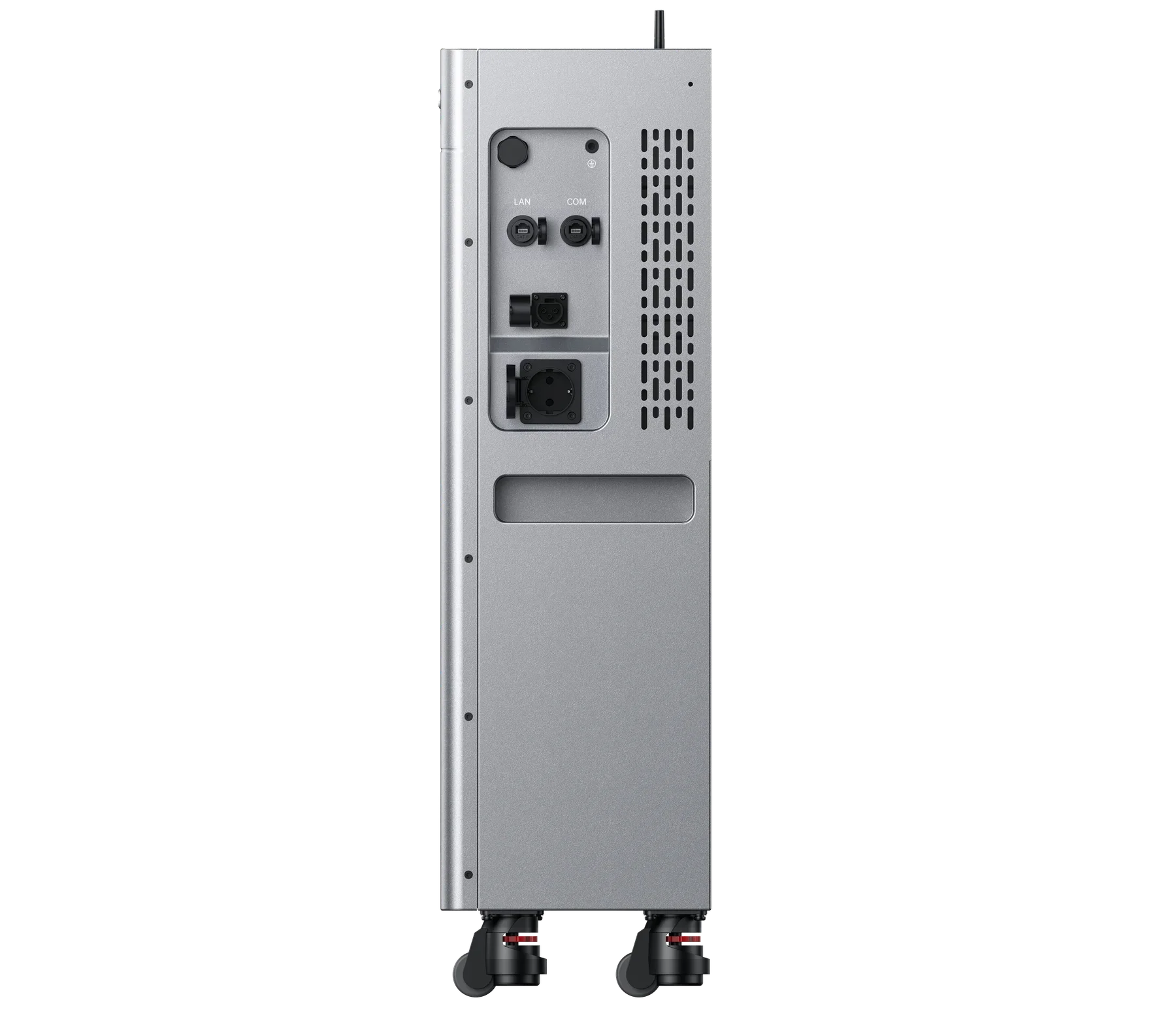 Geopende aansluitklep van de Zendure SolarFlow 3000 Mix AC+