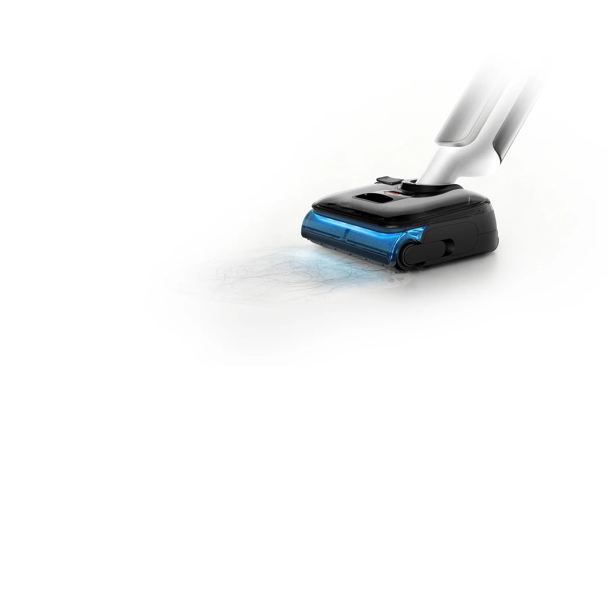 Blauwe lamp op de borstelkop van de Xiaomi Truclean 5 Pro