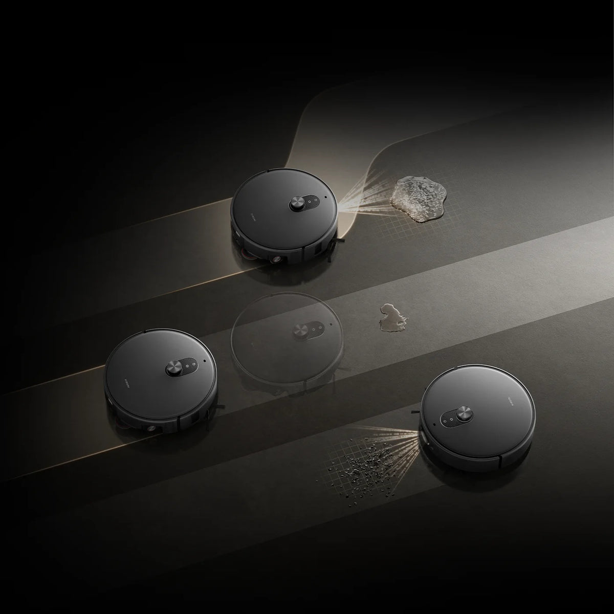 Vlekken en obstakels op de vloer, herkend door de Xiaomi Robot Vacuum 6 Max