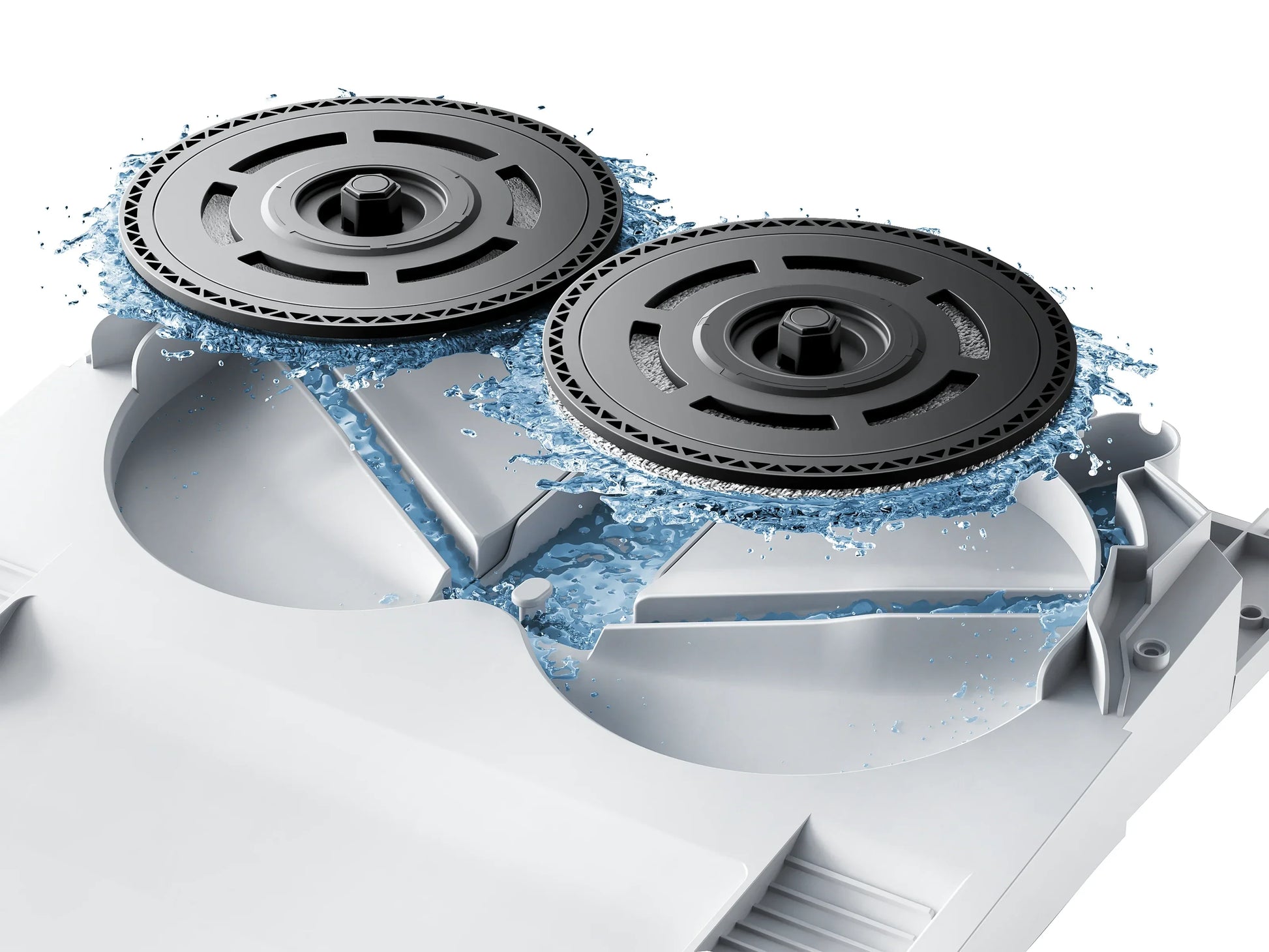 Het dock spoelt de dweildoeken van de H50 Pro automatisch schoon