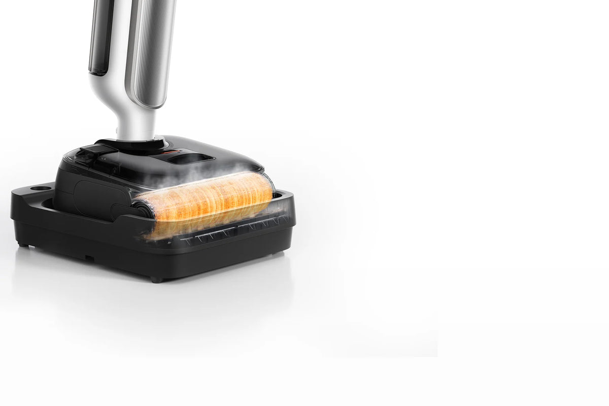 Rol van de Xiaomi Truclean 5 Pro wordt gedroogd in het station