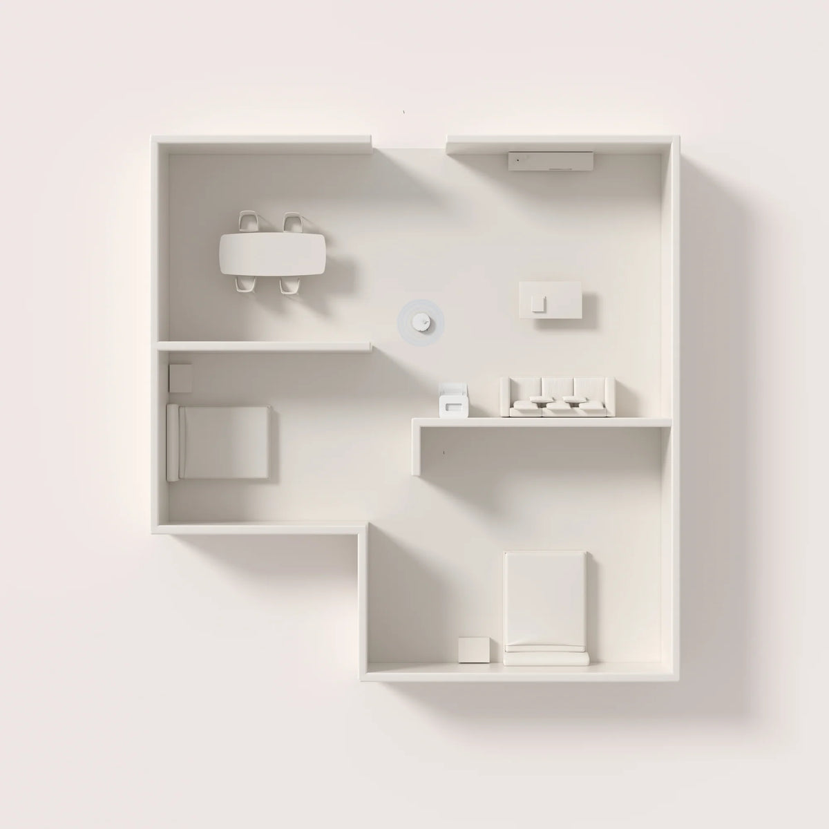 Plattegrond die de Xiaomi Robot Vacuum H50 met lasernavigatie maakt
