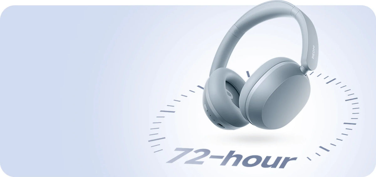 Blauwe Xiaomi Redmi Headphones Neo met een accuduur tot 72 uur