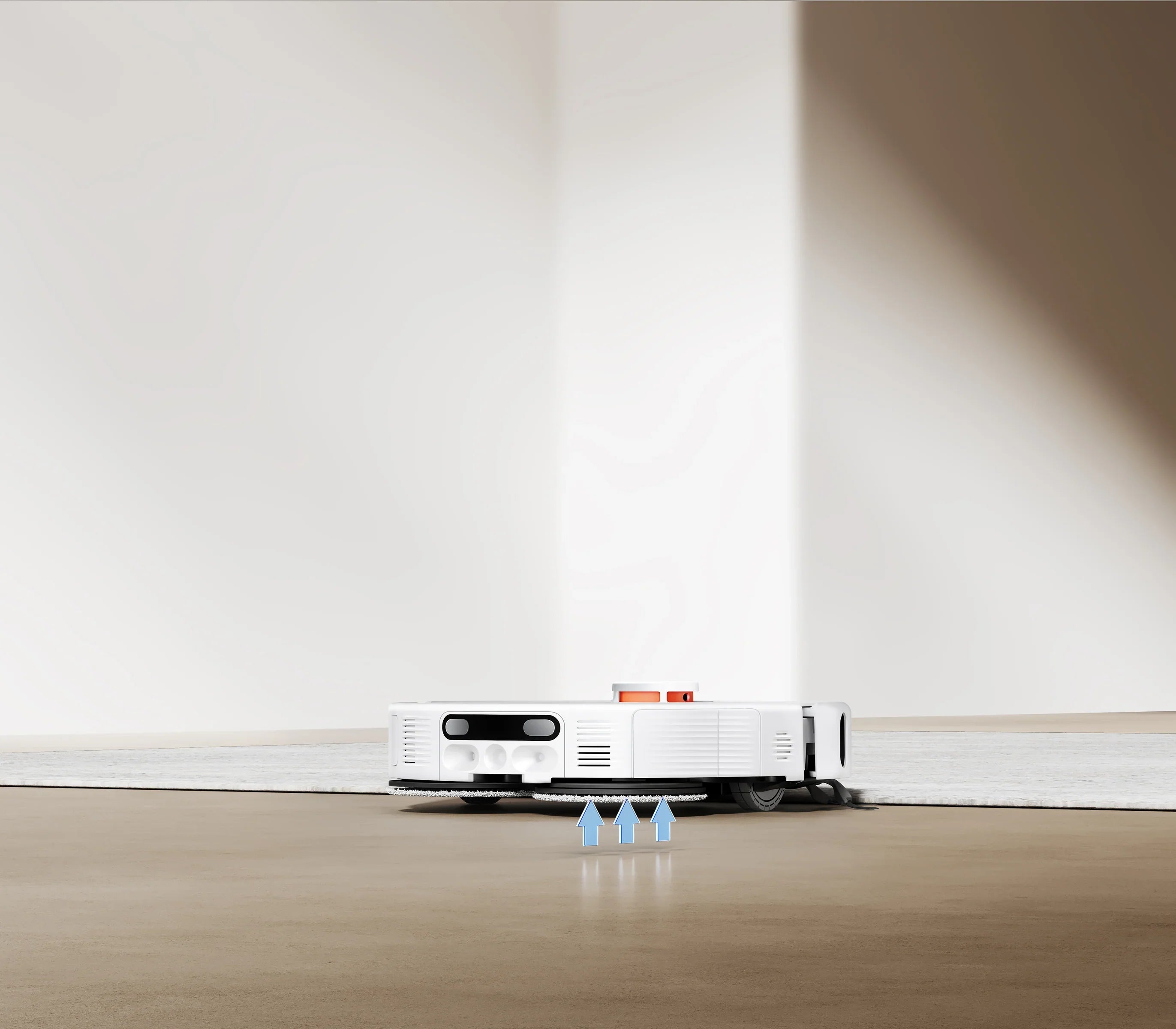 De H50 Pro herkent tapijt en past het zuigen automatisch aan