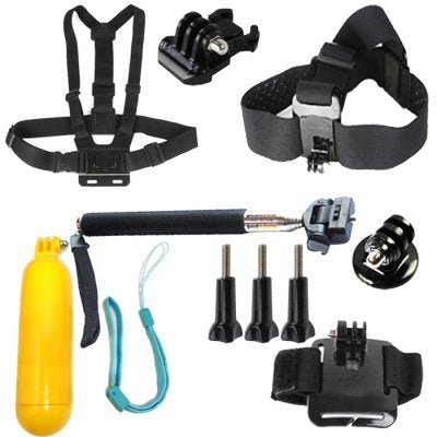 Set d'accessoires Grand (6 pièces) pour caméra d'action