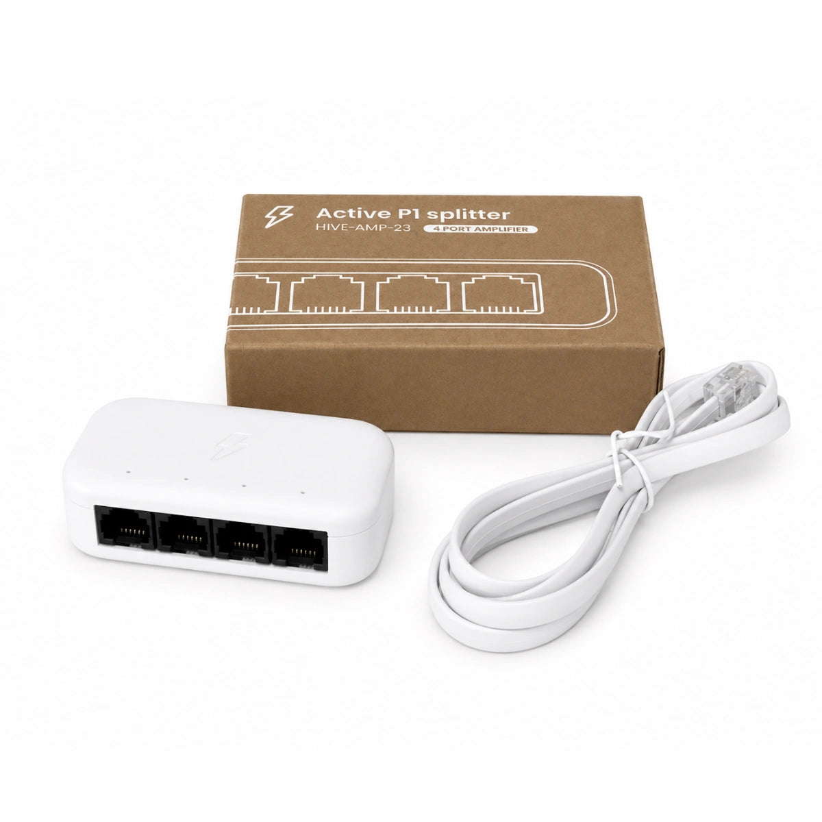HomeWizard Actieve P1 Splitter met P1 kabel en verpakking