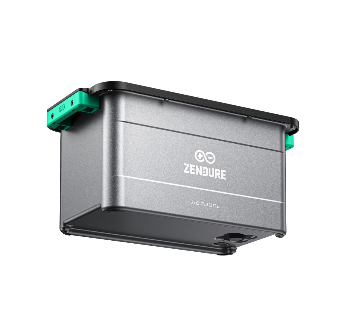 Linkerzijaanzicht van de Zendure AB2000L uitbreidingsbatterij