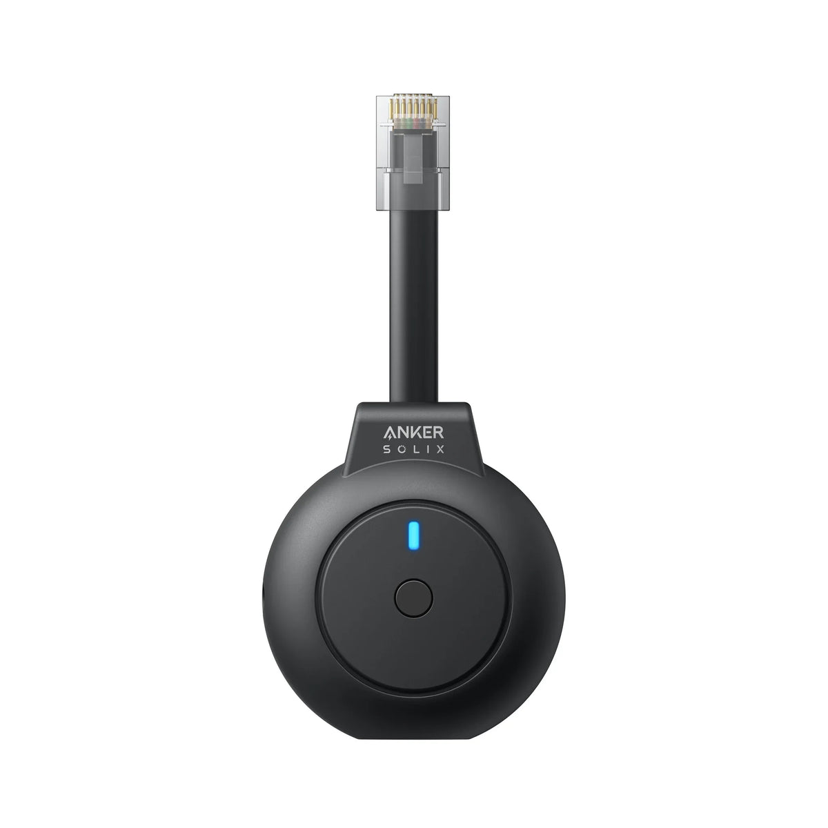Anker SOLIX P1 Meter met RJ12 P1-aansluiting voor realtime monitoring van stroomverbruik en teruglevering.