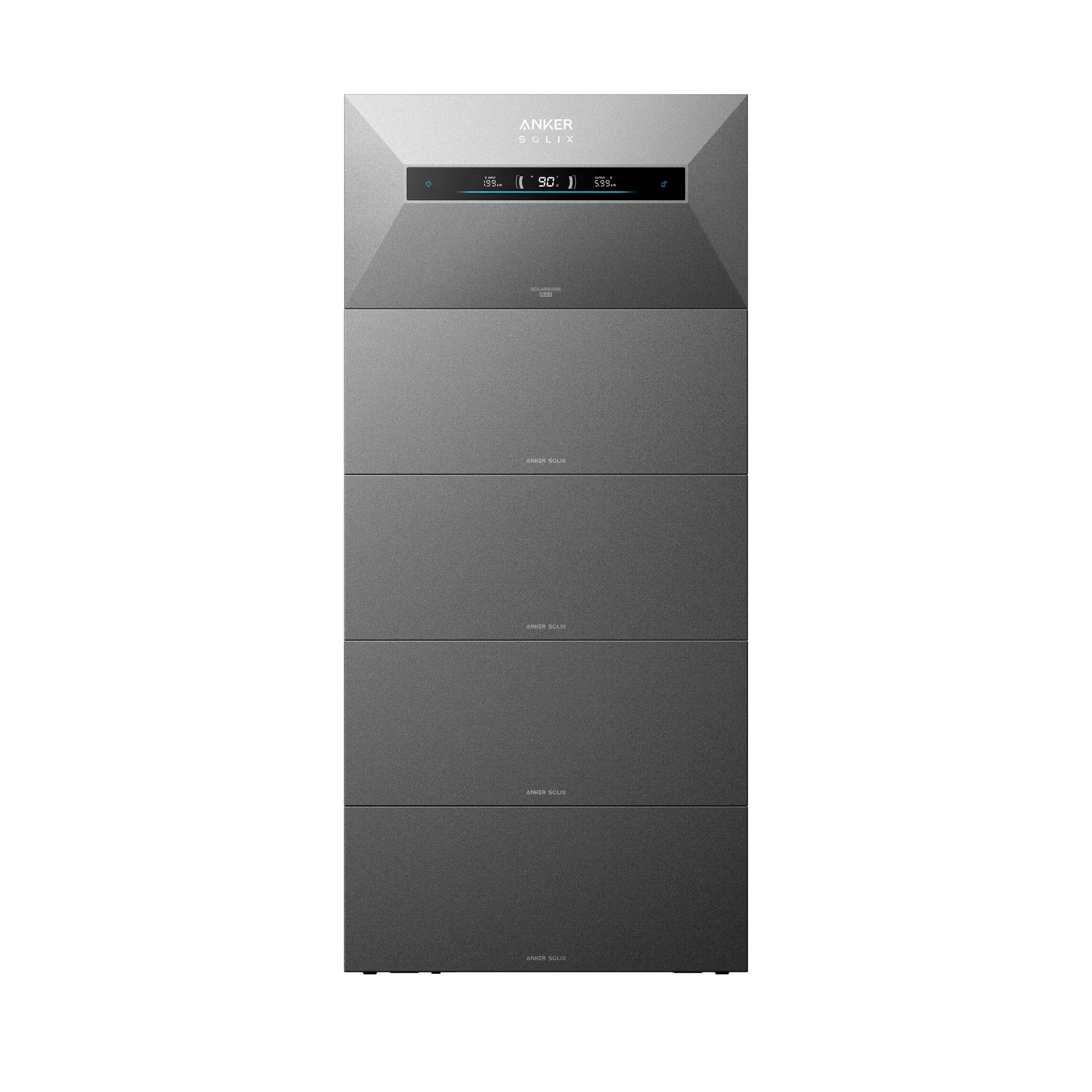 Anker SOLIX Solarbank Max AC met drie BP7000 uitbreidingsaccu's, samen 28 kWh