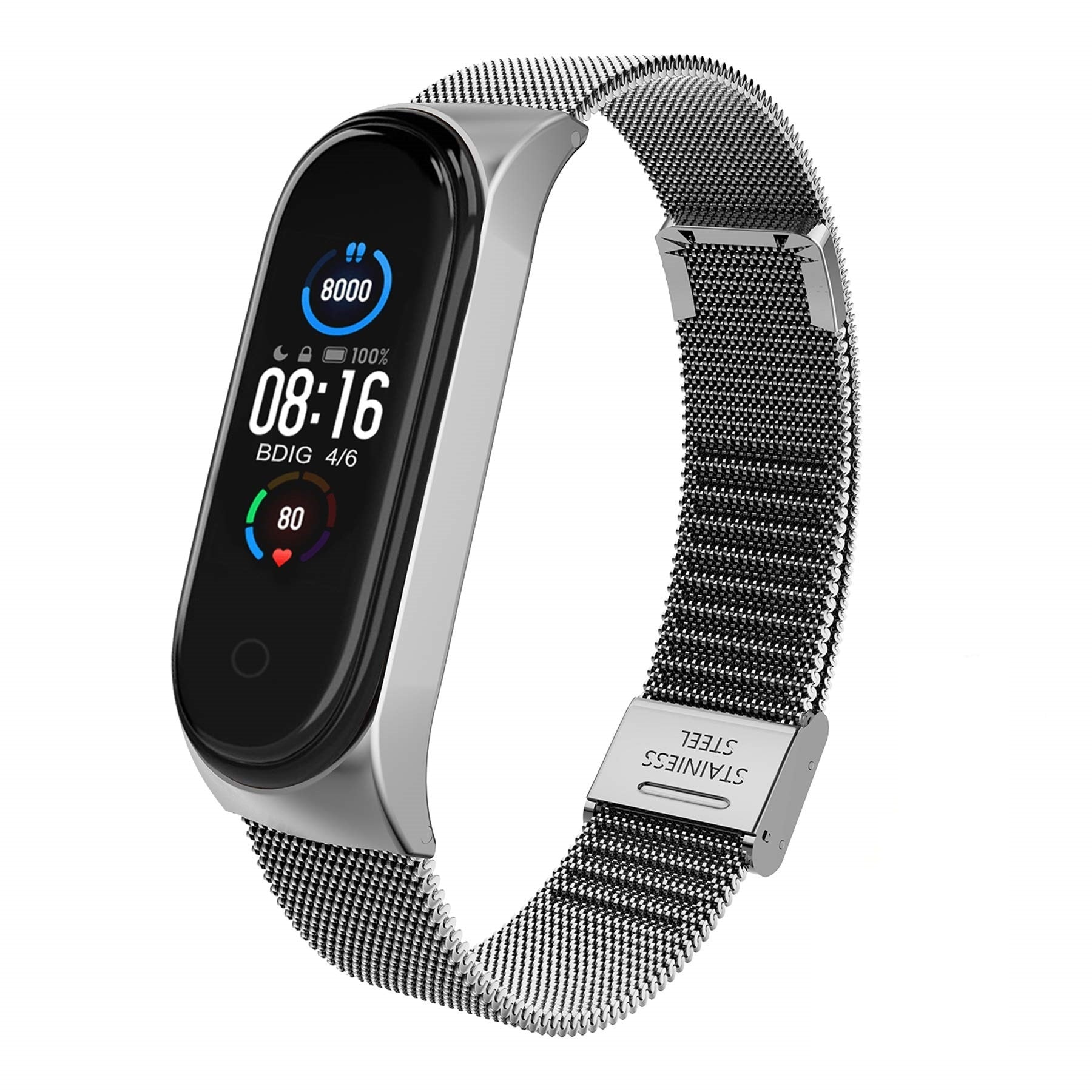 Bracelet milanais en métal pour Xiaomi Mi Band 6