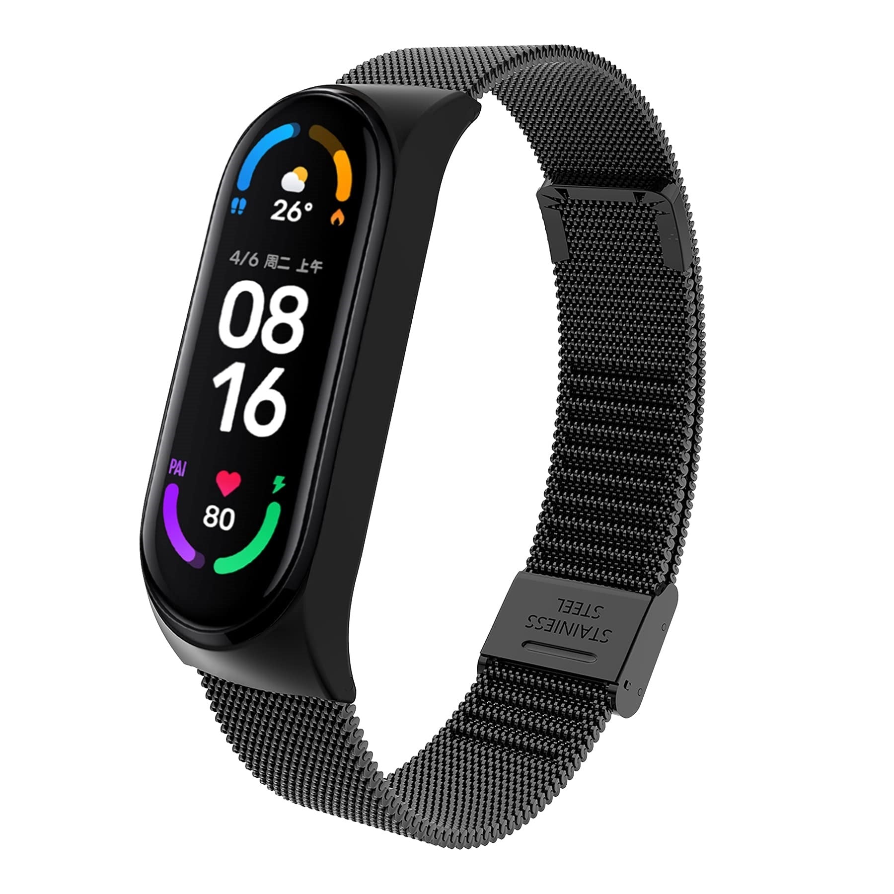 Bracelet milanais en métal pour Xiaomi Mi Band 6