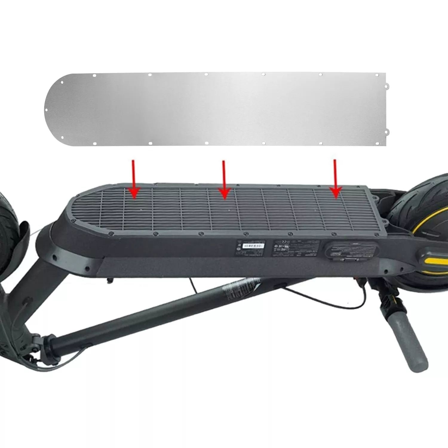 Untere Abdeckplatte aus Edelstahl für den Xiaomi M365 Scooter