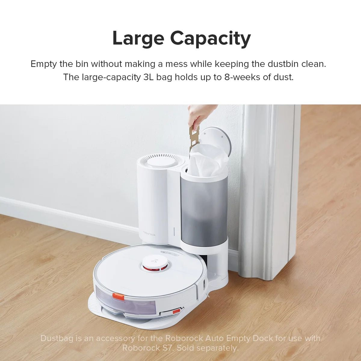 Roborock Dustbag voor Xiaomi Roborock S7+ en S7 MaxV (3-pack)