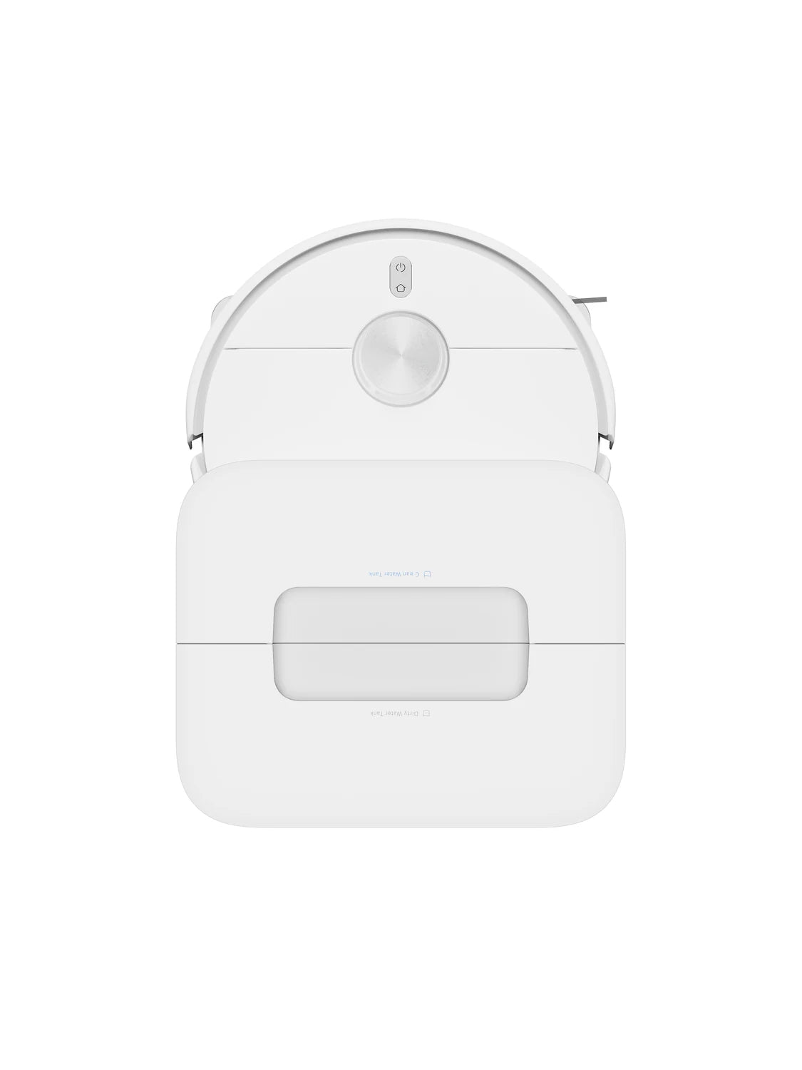 Bovenaanzicht van de witte Xiaomi Robot Vacuum H50 robotstofzuiger met sensoren