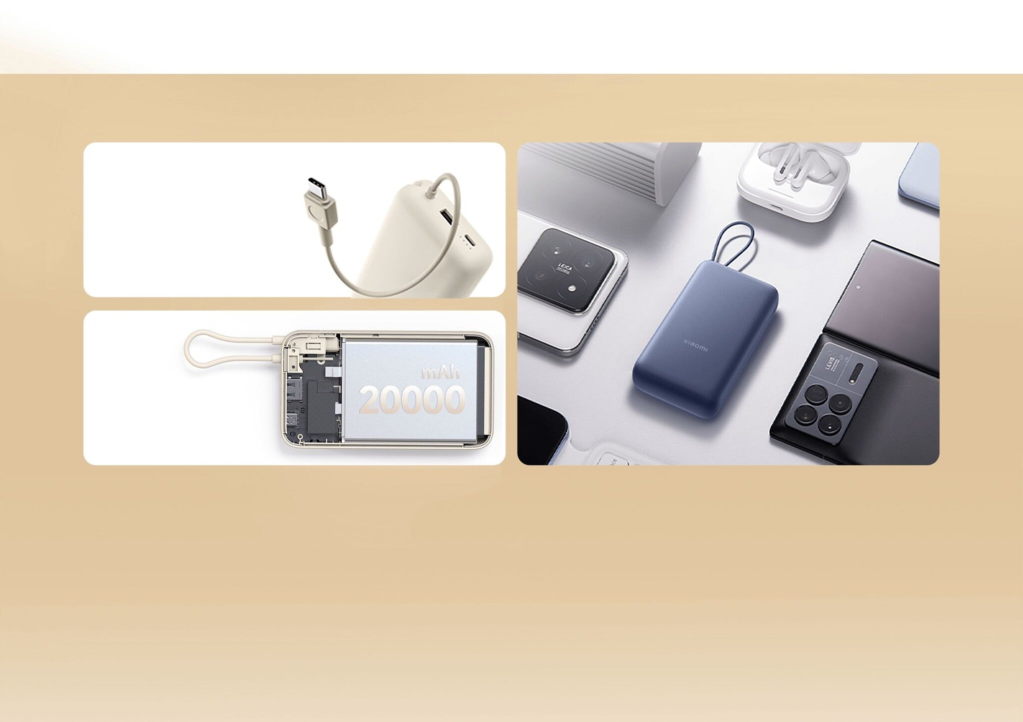 Xiaomi 33W Power Bank 20000mAh (Integriertes Kabel)